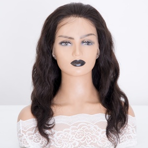 Perruque complète en dentelle de 14 pouces, cheveux vierges ondulés, 100% cheveux humains, pré-épilée avec baby hair - Product Image 2