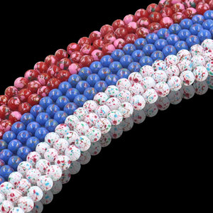 卸売6mm丸型<span class=keywords><strong>Cloisonne</strong></span>ガラスビーズ混合色模造真珠素材ジュエリー作り用ランプワークアクセサリー - Product Image 4