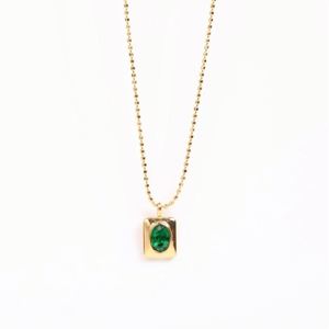 Fashionable Court Style 18K Gold Plating Stainless Steel Jewelry Diamond Pendant Necklace - Product Image 1