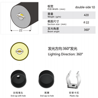 Tube néon flexible en silicone blanc D22 à 360 degrés, forme ronde, avec bande lumineuse LED RGB UCS1903 pour éclairage en silicone DIY