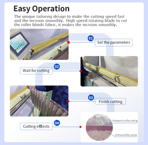 Best EISENKO Automatic Ultrasonic <b>Roller</b> <b>Blinds</b> Cutting Machine PLC Engine <b>Motor</b> Core Components 220V 3.2/4.2m Cutting Width - Product Image 4