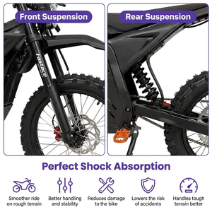 Motocicleta Eléctrica Todoterreno para Adultos, 72V 2000W, Motor con Caja de Cambios QS, 65km/h, Cadena, 130kg, Envío desde EE. UU. en 5-7 Días - Product Image 6