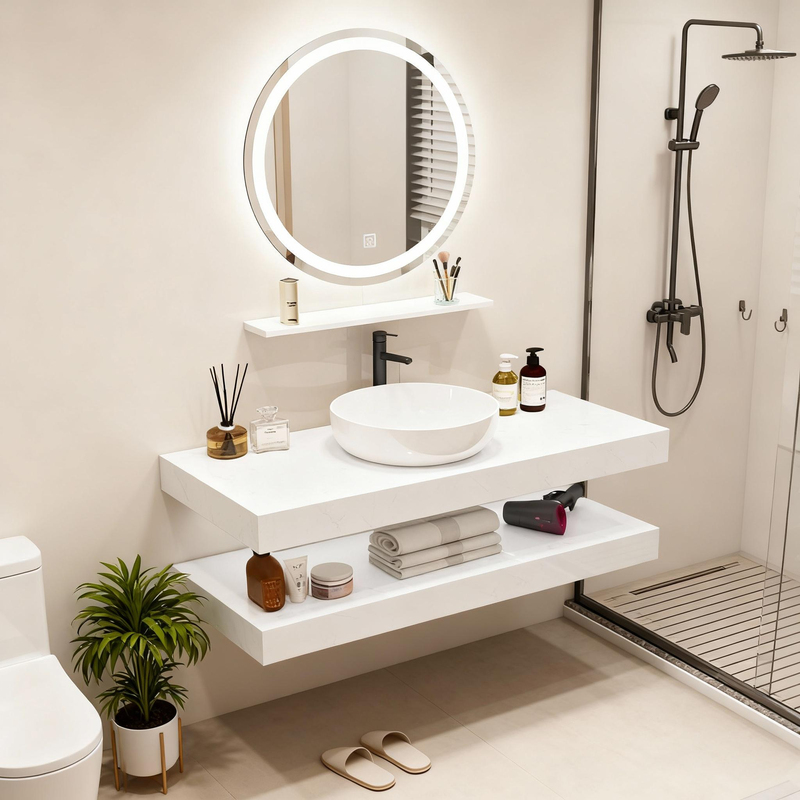 Modern Hotel Bathroom Set with Artificial