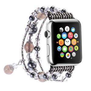 <span class=keywords><strong>Bracelet</strong></span> élastique en perles de luxe pour filles pour <span class=keywords><strong>Apple</strong></span> <span class=keywords><strong>Watch</strong></span> Band 38-40mm & 42-44mm Compatible avec les bijoux de la série 5/4/3/2/1 - Product Image 3