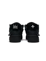 Zapatillas de lujo negras con cordones de cuerda para invierno, estilo Y2K, con plataforma y cordones gruesos, para hombre y mujer, tendencia de moda.