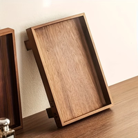 Plateau de rangement multifonctionnel pour articles de toilette, plateau de salon en bois polyvalent et peu encombrant