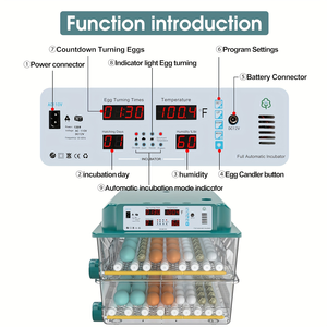 Capacité <span class=keywords><strong>de</strong></span> vente chaude classique 120 incubateurs d'œufs <span class=keywords><strong>de</strong></span> poule dans une machine à couver avec 5 modes d'<span class=keywords><strong>incubation</strong></span> pour la volaille - Product Image 2