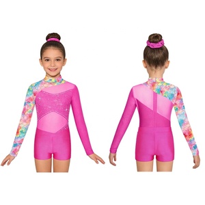 Conjunto de Leotardo con Pantalones Cortos y Diadema para Niñas de 6 a 16 Años, para Competencia de Baile Latino, Gimnasia y Actuaciones de Danza - Product Image 2