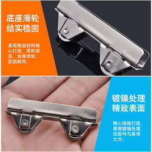 รางเลื่อนกระจกประตูบานเลื่อนแบบล้อคู่สแตนเลส ดีไซน์มินิมอล ป้องกันสนิม - Product Image 4