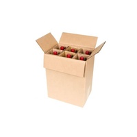Lot de 2 bouteilles en verre à vin empilables, en Fiber écologique, avec insertion de pulpe moulée, boîte d'emballage pour 2 bouteilles