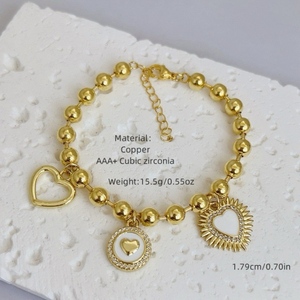 Pulsera Jinyuan Ajustable de <span class=keywords><strong>San</strong></span> <span class=keywords><strong>Benito</strong></span>, Hecha a Mano con Cuentas Chapadas en Oro, para Mujeres y Hombres, Joyería para Bodas, Fiestas y Regalos - Product Image 6