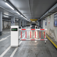 Barrière de stationnement automatique intelligente DC24V sans balais, vitesse réglable 1,2-6s, bras droit de 6m avec détecteur de boucle