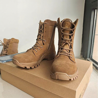Bottes de randonnée imperméables marron pour l'entraînement en plein air, bottes de montagne résistantes aux perforations, bottes de randonnée hautes, bottes tactiques pour hommes