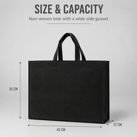 Sac non tissé imprimé avec logo personnalisé, sac de courses réutilisable en gros, sac écologique recyclable avec poignées pour supermarché