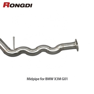 Tuyau d'échappement de performance en acier inoxydable 304 brossé à longueur égale pour BMW X3M X4M G01 G02 S58 3.0T 2024 - Product Image 4