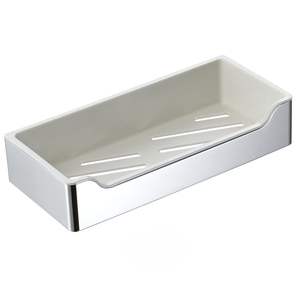 Hotel Wall Mounted SS304 Stainless Steel Bathroom Shower <b>Basket</b> <b>Shelf</b> Organizer and Hanging Washroom Storage Rack - Product Image 2