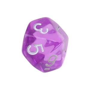 Ensemble de dés multi-faces TRPG violet transparent 7 pièces/groupe de dés pour jeux de rôle DND approvisionnement transfrontalier - Product Image 2