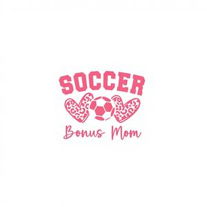 T-shirt pour femme Soccer Bonus Mom, col rond, manches courtes, 100% coton, impression numérique, style décontracté et sportif pour la Saint-Valentin - Product Image 1