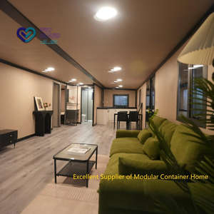 40英尺可扩展微型集装箱房，带2间主卧室别墅应用夹芯板材料20英尺大小 - Product Image 2