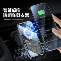 Chargeur sans fil magnétique à détection automatique en alliage d'aluminium pour grille d'aération de voiture 2025 - Support de téléphone à induction intelligente avec charge ultra-rapide 15W