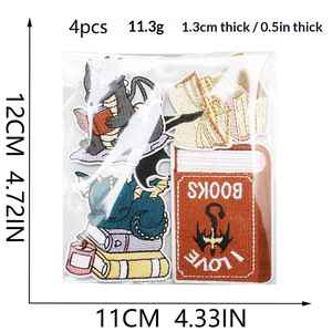 Parche Bordado Termoadhesivo de Dibujos Animados 'I Love Reading Dinosaur Book' para Ropa, Bolsas y Decoración - Product Image 3