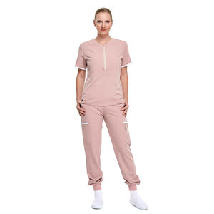 Super macios uniformes médicos enfermeira médica esfrega conjuntos entalhe pescoço top calças conjuntos - Product Image 2