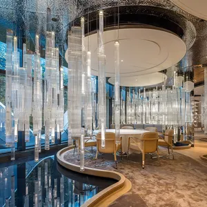 Lustre de cristal personalizável k9, lustre decorativo de luxo para hotel