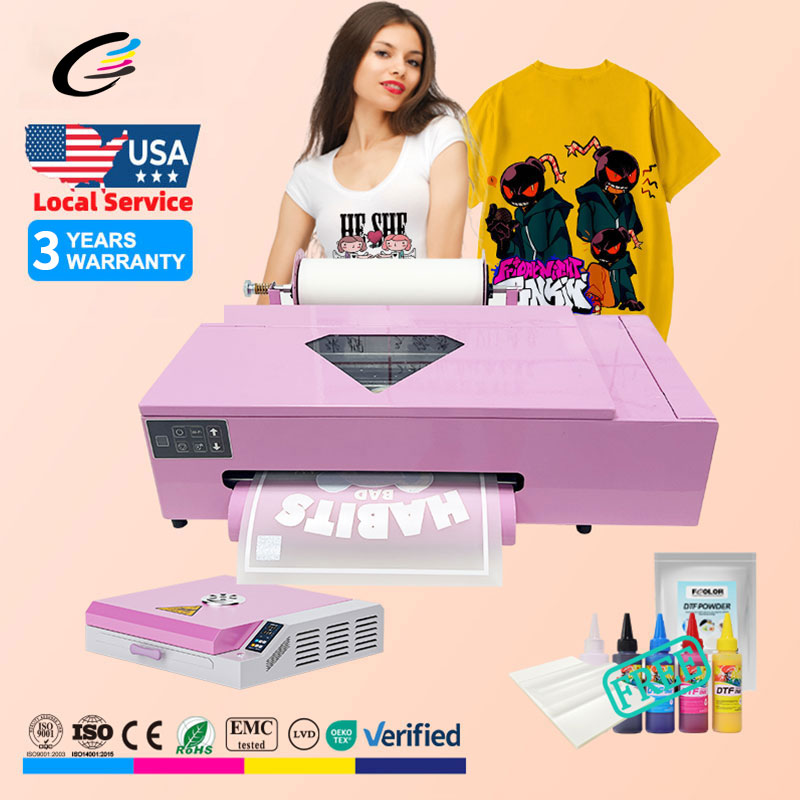 FCOLOR все в одном ПЭТ пленка A3 DTF принтер и печь для XP600 Alta разрешение Dtf принтер теплопередачи печати