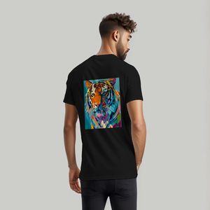 T-shirt col rond pour homme avec image personnalisée, coton 300 g/m², impression photo sur le devant, style décontracté, fabriqué aux États-Unis - Product Image 4