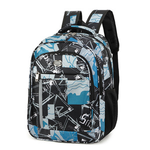 Tactical <b>Backpack</b> Unisex <b>Waterproof</b> Large Capacity Travel Business Outdoor <b>Backpack</b> With Interior Zipper Pocket Black And Blue - Product Image 1