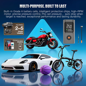 Pompe à air sans fil intelligente 12V haute pression <span class=keywords><strong>rechargeable</strong></span> en plastique avec batterie externe et lumière LED pour gonfler balles, bateaux et jouets de piscine - Product Image 2