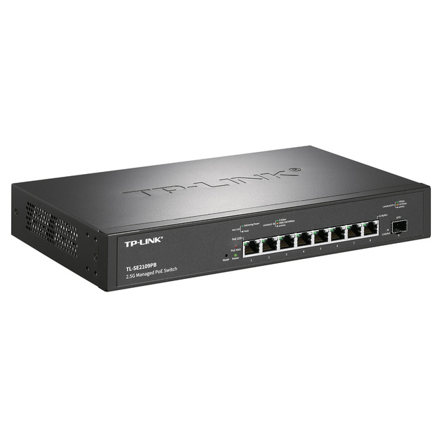 TP-LINK TL-SE2109PB 2.5G Cloud Management PoE Switch with RJ45 + SFP+ Connectors Metal Case