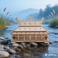 Rompecabezas 3D de Madera Personalizado de Alta Calidad, Modelo de Torre Antigua para Exhibición en Escritorio