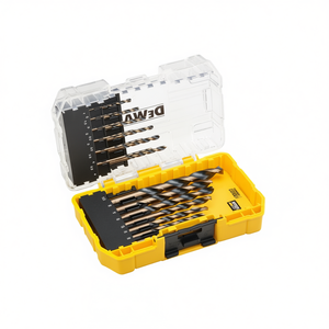 Multipurpose Hex Shank Metric Jobbers Length <b>Drill</b> <b>Bits</b> Set Black & Gold 13-Piece with <b>Case</b> for Wood Metal Plastic TiCN Coating - Product Image 2