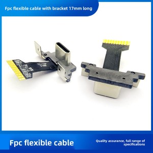 <span class=keywords><strong>Conector</strong></span> Macho Extensible Tipo C10P con Clip Trasero y Soporte Fijo para Cable FPC de Carga Inalámbrica USB - Product Image 5