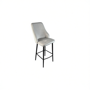 Sgabello da Bar HLR-2 con Telaio in Metallo Bianco, Design Moderno, Arredamento per Bar, Uso Commerciale Stabile - Product Image 1