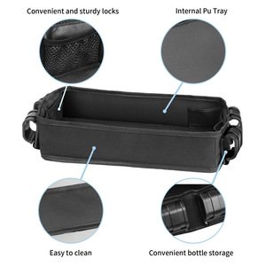 ถาดวางของรถเข็นเด็กแบบพับได้ สีดำ ผ้าอ็อกซ์ฟอร์ดกันน้ำ พับเก็บได้ สำหรับเด็กและเด็กเล็ก - Product Image 3