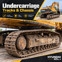 Excavatrice Hyundai 305LC-9 d'occasion 2012 pour travaux sur chantier, grande qualité supérieure
