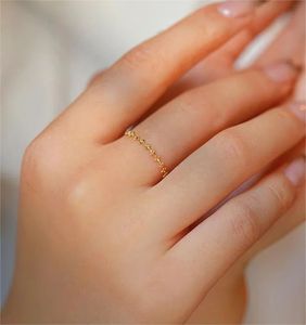Xinfly Au750 Classic Women's 18K Gold Lace Bean <b>Adjustable</b> <b>Ring</b> for Wedding Parties Anniversaries Fine Jewelry Gift - Product Image 5