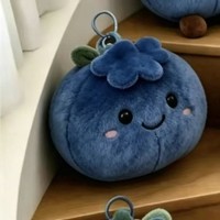 Porte-clés en peluche Myrtille, pendentif de sac à dos de dessin animé, accessoire de décoration pour sac à dos de fille