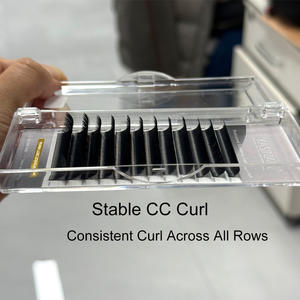 YASNAI Dunkelbraune Volumen wimpern verlängerung schalen L M Curl Brown Easy Fan <span class=keywords><strong>Lashes</strong></span> Extension Supplier - Product Image 4