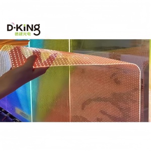 Écran LED transparent flexible en film cristallin adhésif P3.75 P6 P8 P10 P15 P20mm pour affichage mural en verre intérieur pour centre commercial - Product Image 3
