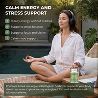 GMP-gecertificeerde groothandel OEM private label vegan 500mg Rhodiola Rosea extract capsules stress & mentale helderheid voedingssupplement