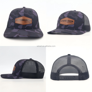 Casquettes de baseball en cuir avec broderie personnalisée Casquettes de camionneur vierges avec logo brodé sur mesure Casquette Richardson - Product Image 2