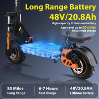 Patinete Eléctrico para Adultos, Motor de 1600W con Autonomía de hasta 50 Millas y Velocidad Máxima de 40 MPH, Patinete Eléctrico Plegable Todoterreno de 10 Pulgadas con Asiento Desmontable
