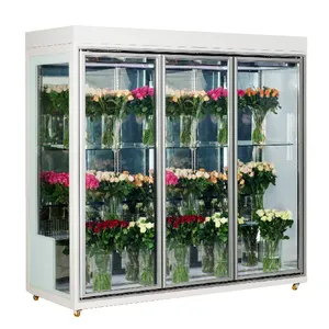 Kimay alta qualidade transparente vidro porta flor fresca exibir refrigerador refrigerador comercial