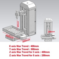 Système d'outillage à changement automatique ATC RTCP 3d 5 axes Petite mini-machine de fraisage CNC pour métal aluminium cuivre acier Haute précision 0,02 MM