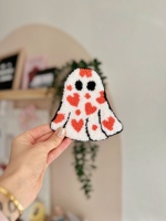 Décoration d'Halloween Fait à la Main Motif Fantôme Mignon Poinçon Aiguille Dessous de Verre Artisanat Tasse Tapis pour Cadeaux Promotionnels