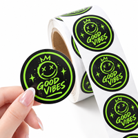 Autocollants circulaires personnalisés en rouleau, imperméables, autocollants ronds pour marque, pour torréfacteur de café et marque de soins naturels