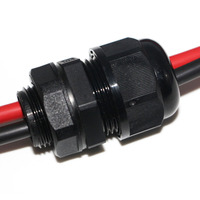 Presse-étoupe étanche M8 M12 M16 M20 M25 en plastique noir, joint d'étanchéité en nylon, connecteur de fixation de câble IP68 en nylon